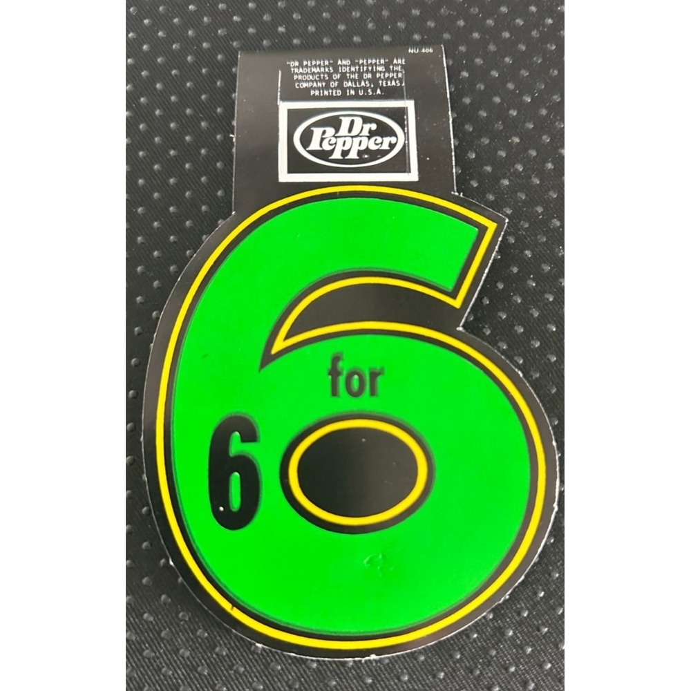 Vintage Dr Pepper 1980s 6 for‎ 6 Green Bottle Neck Ringer Hanger Soda Ephemera